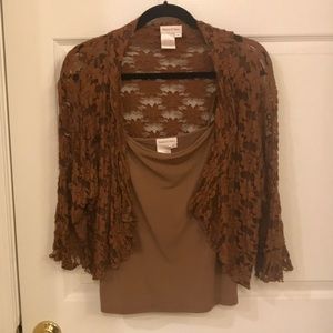 Women’s tank with lace jacket